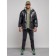 Eco -leather jacket men, size 54, black color