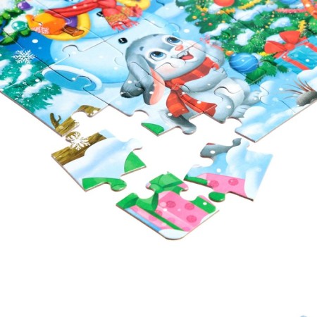 Puzzles set 4 in 1 "Give New Year's gifts"-2