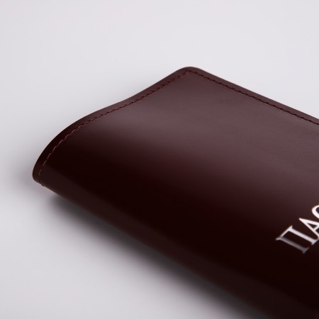 TEXTURA passport cover, burgundy color-3