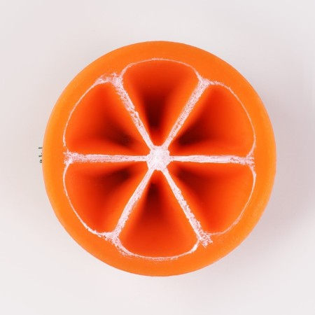 Decorative candle "New Year's orange half", 10x10x6.2 cm-3