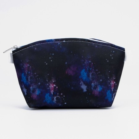 Cosmetic bag with lightning, black/blue color-1