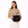 Women's bag on the Textura valve, average size, black color