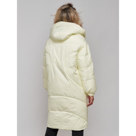 Coat insulated winter female, size 42, color light yellow-9