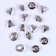 Decorative pebbles for creativity, set of 15 pcs., Gray color, stones: from 6 to 14 mm