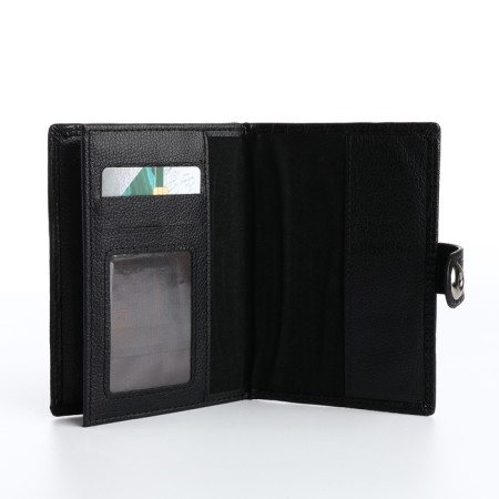Cover for car documents and passports on a magnet, black color-5