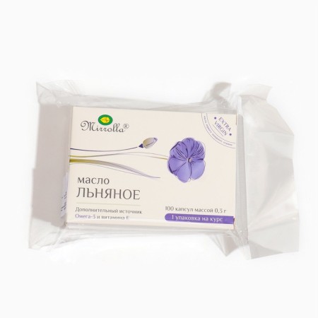 Капсулы Mirrolla масло льняное, 2 упаковки по 100 капсул-4