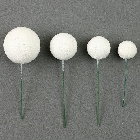 Set for decoration "beads", set 20 pcs, white color-3
