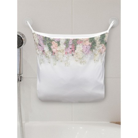 Organizer in a bath on suction cups "Spring Lilac", for storing toys and trifles, size 33x39 cm