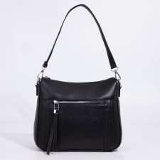Bag Cross-Bodi with a zipper, black color