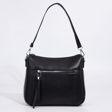 Bag Cross-Bodi with a zipper, black color