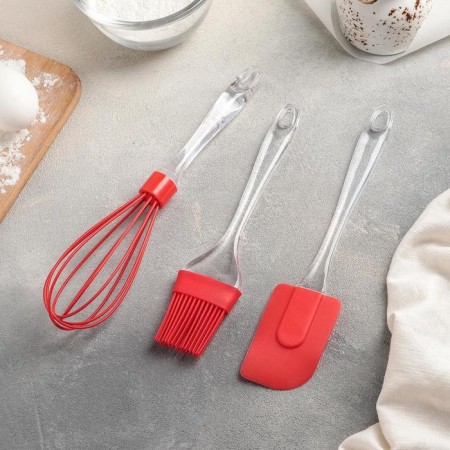 Set for baking the share "ice", 3 objects: a blade 23.5 cm, a brush 20.5 cm, a corolla 25 cm, color mix