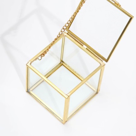 Casket for rings "Cube", 6x6x6 cm, glass-3