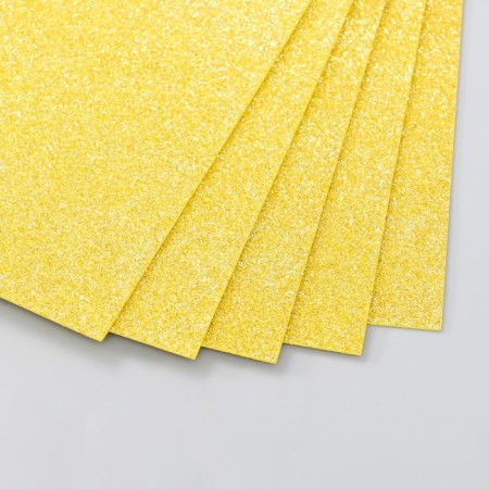 Foamiran "yellow shine" 2 mm A4 format (set of 5 sheets)-2