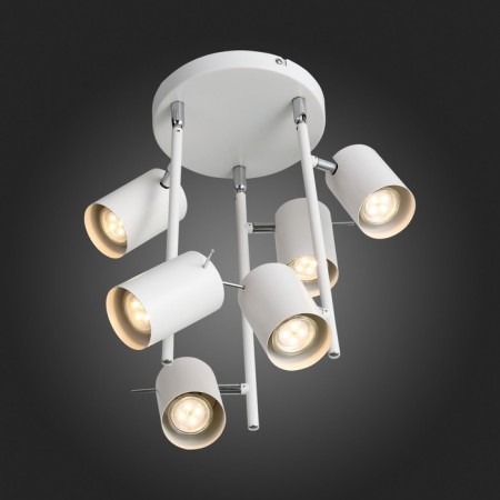 Ceiling lamp ST LUCE. SL597.502.06. 6x3 W, GU10, 3000K, 21x21x42 cm, white color-7