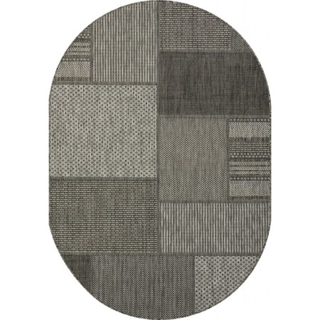 Oval Merinos Kair, size 100x200 cm, Gray color