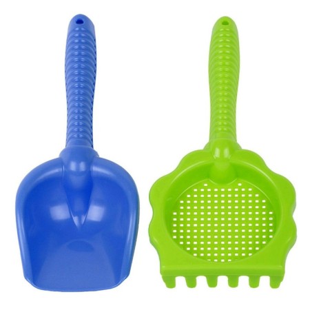 Sanding set, 2 items: rake-grind, scoop, 25 cm, Mix colors-3