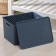 Storage basket with a birch bark cover, 14 l, 35 × 24.5 × 20.5 cm, blue color