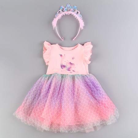 Carnival set "Stylish Princess", rim, dress with a mermaid, height 104-110 cm-4