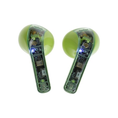 Wireless headphones R20, TWS, inserts, BT 5.3, 30/200 mAh, noise reduction, green-5