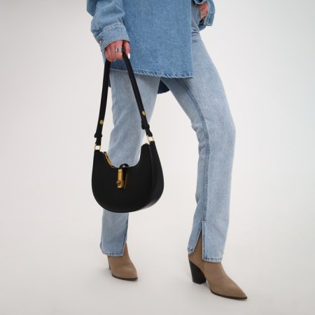 Female bag Textura, small size, black color-10
