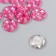 Buttons plastic for creativity 2 punctures "Kant Rhin" set 12 pcs pink d = 1.7 cm