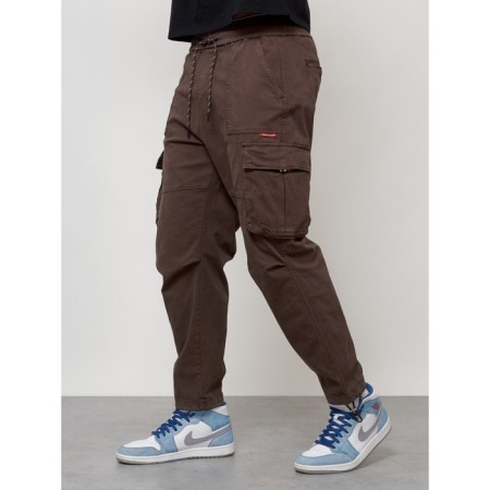 Cargo jeans men, size 46-48, brown color-5