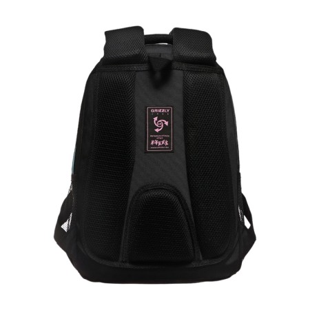 School backpack, 40 x 27 x 20 cm, Grizzly, ergonomic back, laptop department, black-6