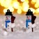 Miniature Puppet "Snowman in a black hat", set 2 pcs., Size 1 pc. - 3.1 × 2.1 cm