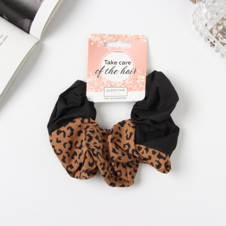 Hair elastic band "Orbit" Style style, 12 cm, black-brown-1