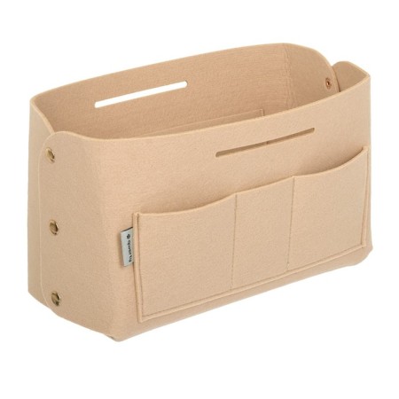 QWERTY organizer for storage, from felt, 6 l, beige color