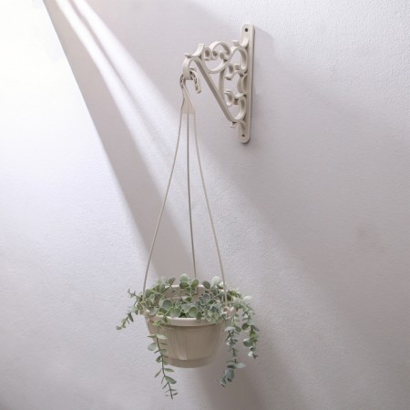 Bracket for suspended pots, plastic, beige-7