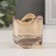 Glass of Glass for 1 candle "Column with a wave" Transparent caramel 5.8x5.8x6 cm