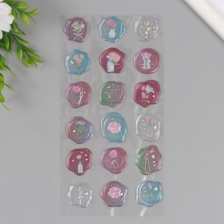 Stickers for creativity plastic "Flower wealth" 9.3x20.4 cm-1