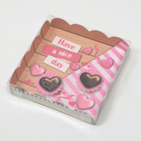 Box for cookies, "good day", 15 x 15 x 3 cm