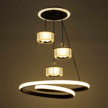 Lamp with PDD "Rimini" LED 96W 3000-6000K Black 50x50x14-114 cm-2