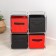 Store for storage of clothing shares, 4 boxes, 60 × 29 × 60 cm, red-black color