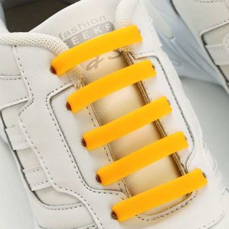 Silicone laces, set 6 pcs, color rainbow-28
