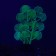 Silicone Aquarium plant, glowing in the dark, 7 x 11 cm, green