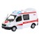 Metal machine "Mercedes Sprinter. Ambulance ”1:32, inertia, white color, light and sound effects
