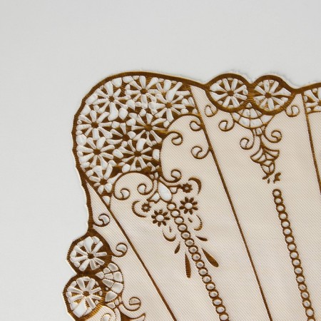 Openwork napkin for the table "Rays", 84 × 40 cm, PVC, gold color-2