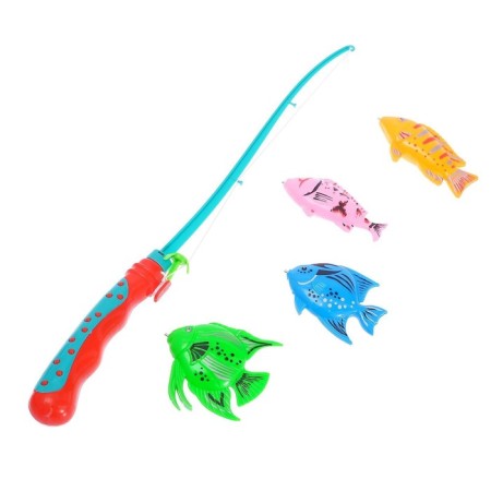 Fishing "sea wave", 4 fish, fishing rod, mix-7