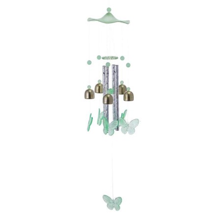 Wind music plastic, metal "butterflies" phosphorus 4 tubes, 5 bells 60 cm-4