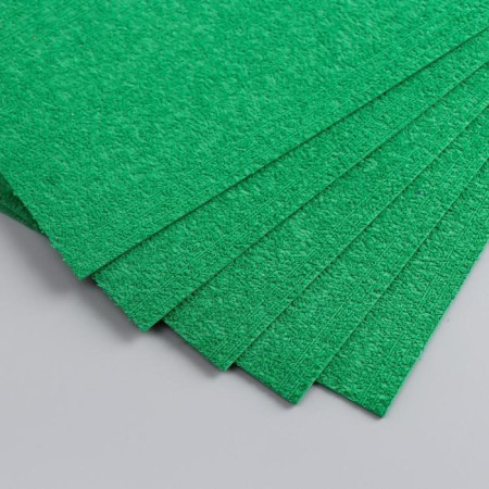 Foamiran terry "Emerald" 2 mm (set of 5 sheets) A4 format format-2