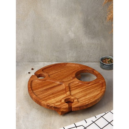 ADELICA guide table, with menage and folding legs, 2 persons, d = 30 cm, oak-6
