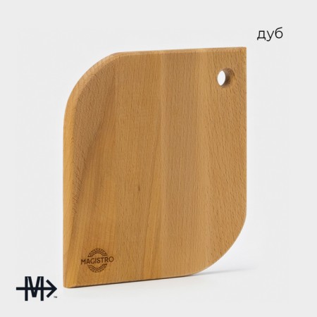 Cutting board MAGISTRO "drop", 20 × 18 × 1.2 cm, oak-1