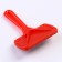 Pucupors "Simple" with a transparent handle, with drops, 9.5 x 13.8 cm, red