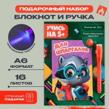Подарочный набор: волшебная ручка и блокнот «Для шпаргалок»