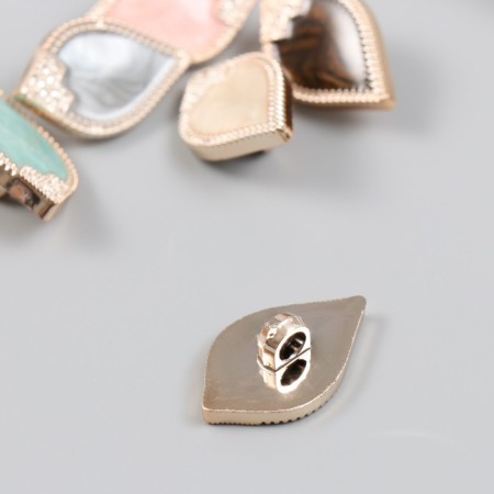 Button plastic for creativity "Stone Leaf" mix 2.7x1.3x1 cm-2