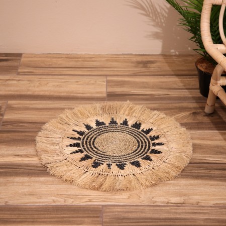 Wicker rug round 50 cm