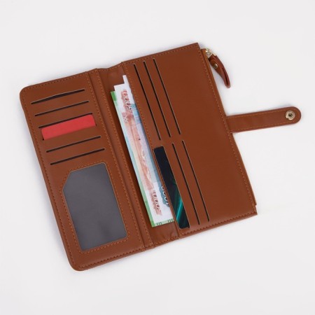 Women's wallet on the button, redhead color-4